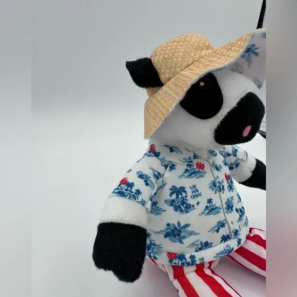 Chick-fil-A Summer 2025 Plush Cow Doll Toy Blue Tropical Island Shirt Cabana 7" - Picture 4 of 8